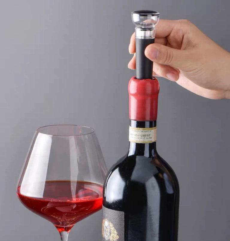 Tire Bouchon Electrique Rechargeable Avec Coupe-Capsule, Bouchon de Vin Sous Vide, Verseur de Vin Wior