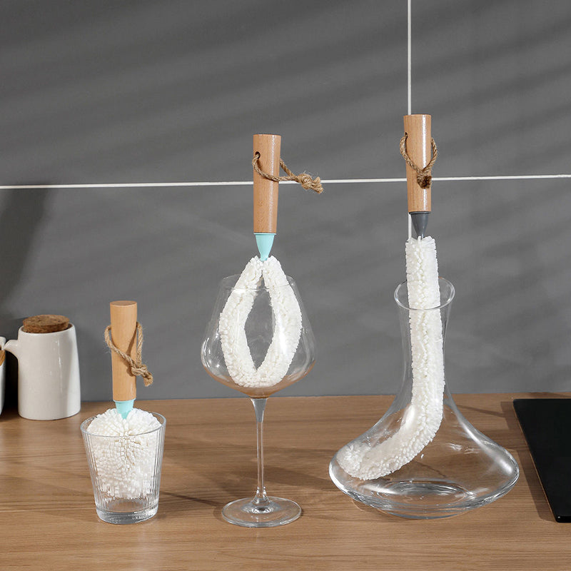 Brosses Souples pour Verres à Vin, Carafes et Bouteilles