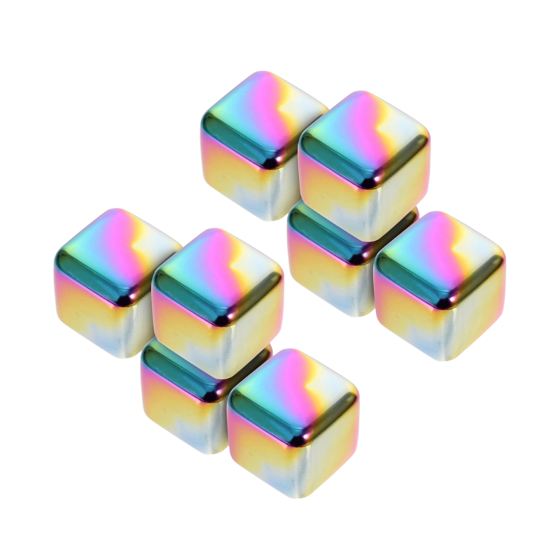 Glaçons colorés en acier inoxydable