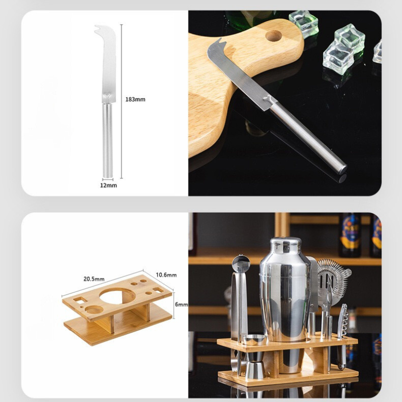 8 Pièces Shakers à Cocktail en Acier Inoxydable de 750 ml Wior
