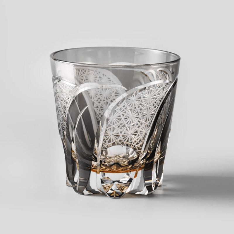 Verre à Whisky en Cristal Violet Taillé à la Main