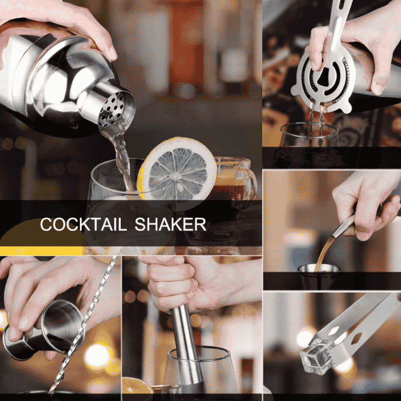 shakers à cocktail en acier inoxydable