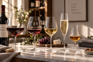 Différents verres à vin pour choisir selon le cépage