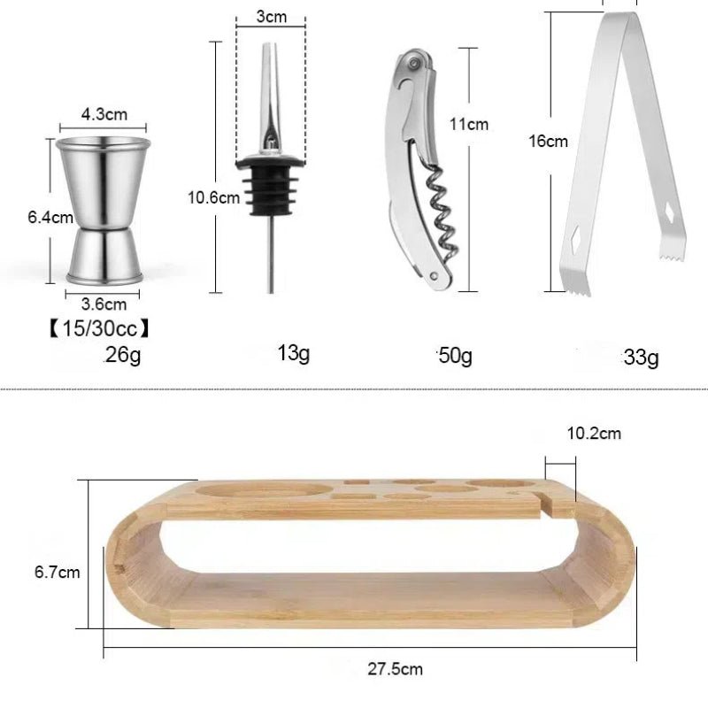 10 Pièces Shakers à Cocktail en Acier Inoxydable - Wior