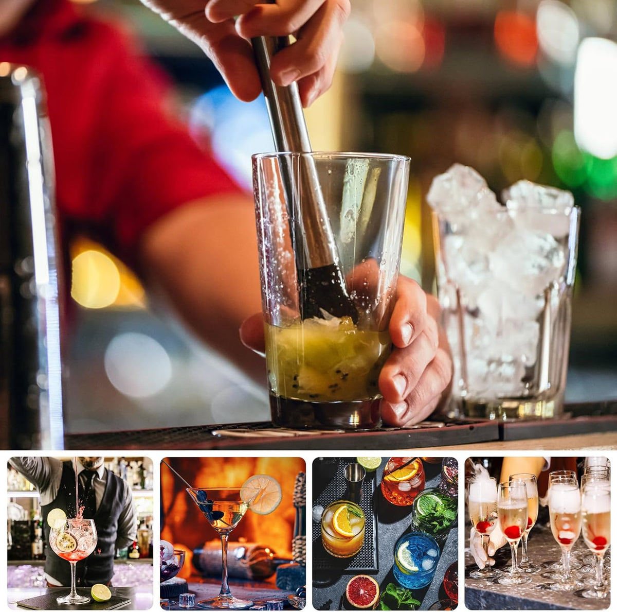 10 Pièces Shakers à Cocktail en Acier Inoxydable - Wior