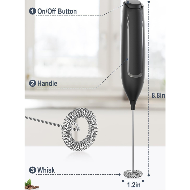Mousseur à Lait électrique en Acier Inoxydable