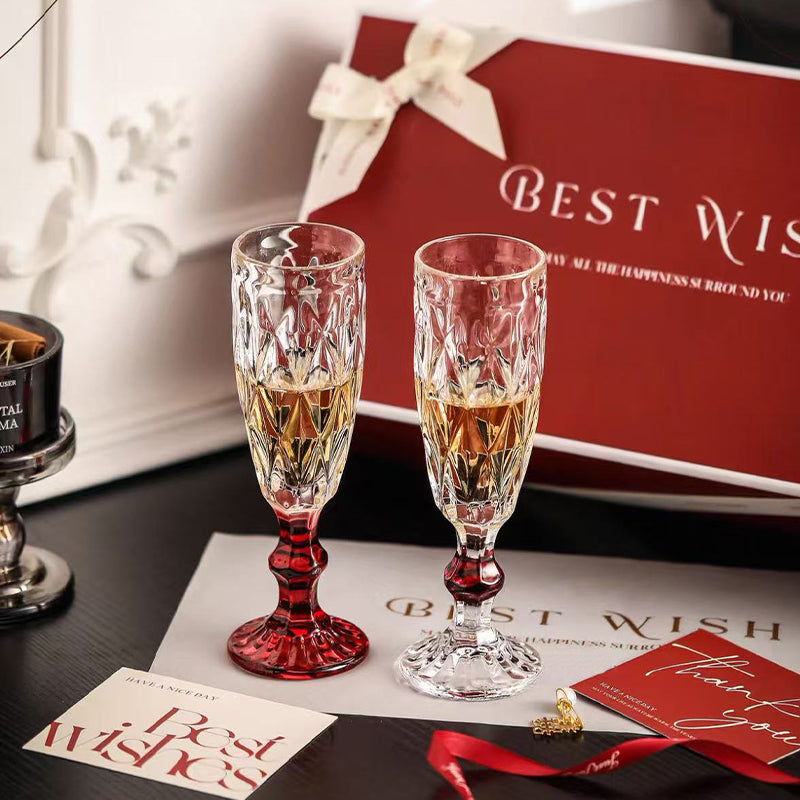 2 Verres à Champagne en Cristal