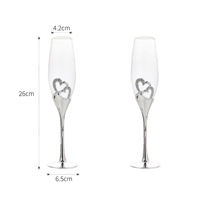 2 Verres à Vin Rouge Élégants