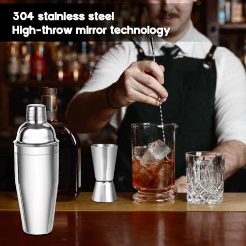 3 Pièces Shaker à Cocktail Set en Acier Inoxydable - Wior