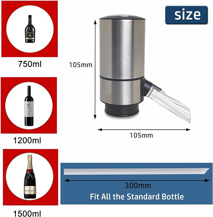Stainless Steel Automatic Electric Wine Aerator Dispenser