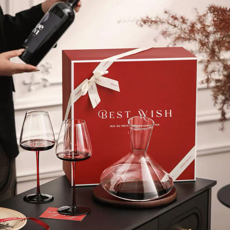 Coffret cadeau carafe à décanter et verres en cristal pour Noël (Image 1)