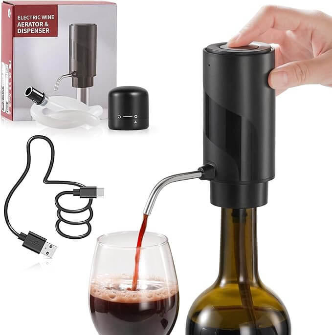 Aérateurs à vin électriques rechargeable et Bouchon de vin avec serrure