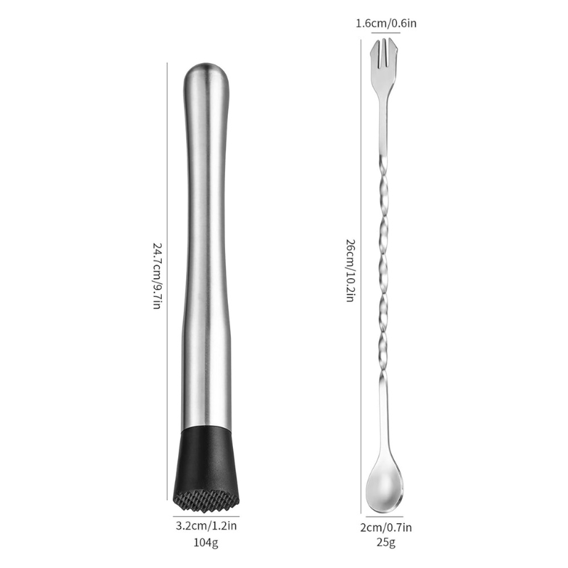 Pilon Cocktail en Acier Inoxydable