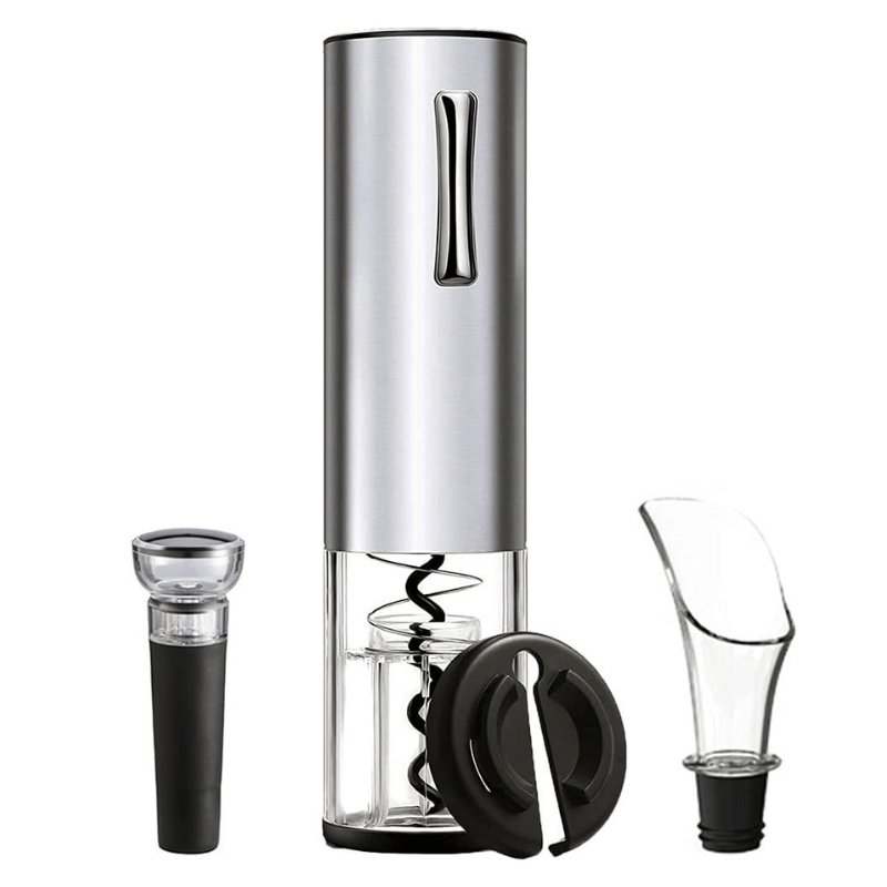 Tire Bouchon Electrique Rechargeable Avec Coupe-Capsule, Bouchon de Vin Sous Vide, Verseur de Vin Wior