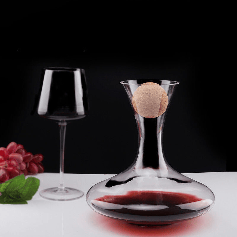 Verre en Cristal Soufflé à La Main Carafe à Décanter avec Bouchon