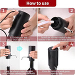 Aérateur et verseur de vin électrique, Distributeur de vin rechargeable - Wior