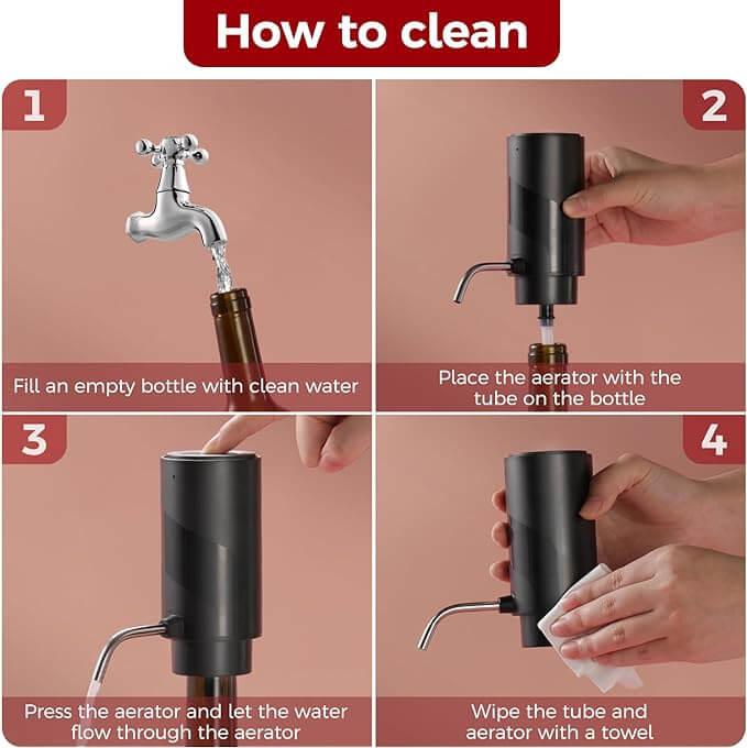 Aérateur et verseur de vin électrique, Distributeur de vin rechargeable - Wior