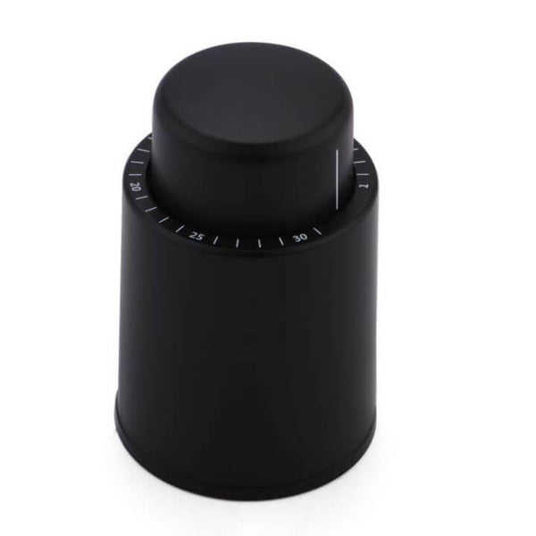Bouchon réutilisable pour bouteille de vin avec échelle de temps graduée en silicone rouge