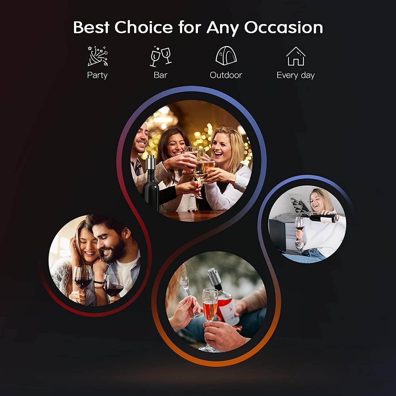 Bouchon de Vin sous Vide en Acier Inoxydable - Wior