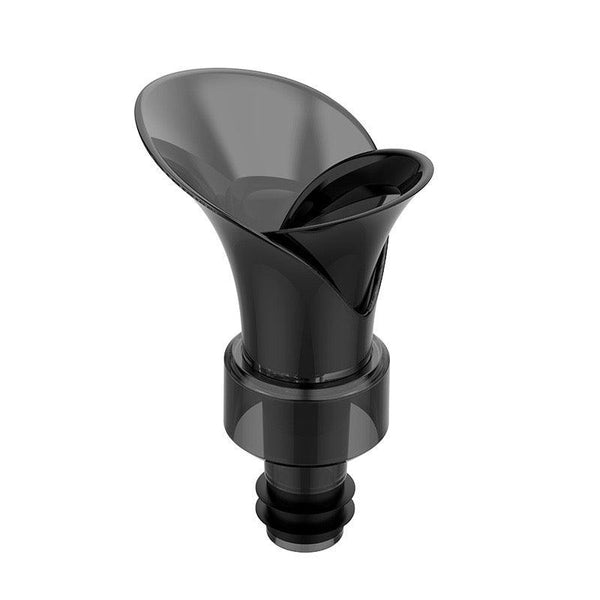 Bouchon verseur aérateur de vin 2 en 1 en inox sur bouteille de vin rouge