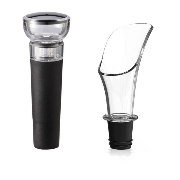 Tire bouchon pompe à air avec bec verseur pour bouteille de vin sur fond blanc