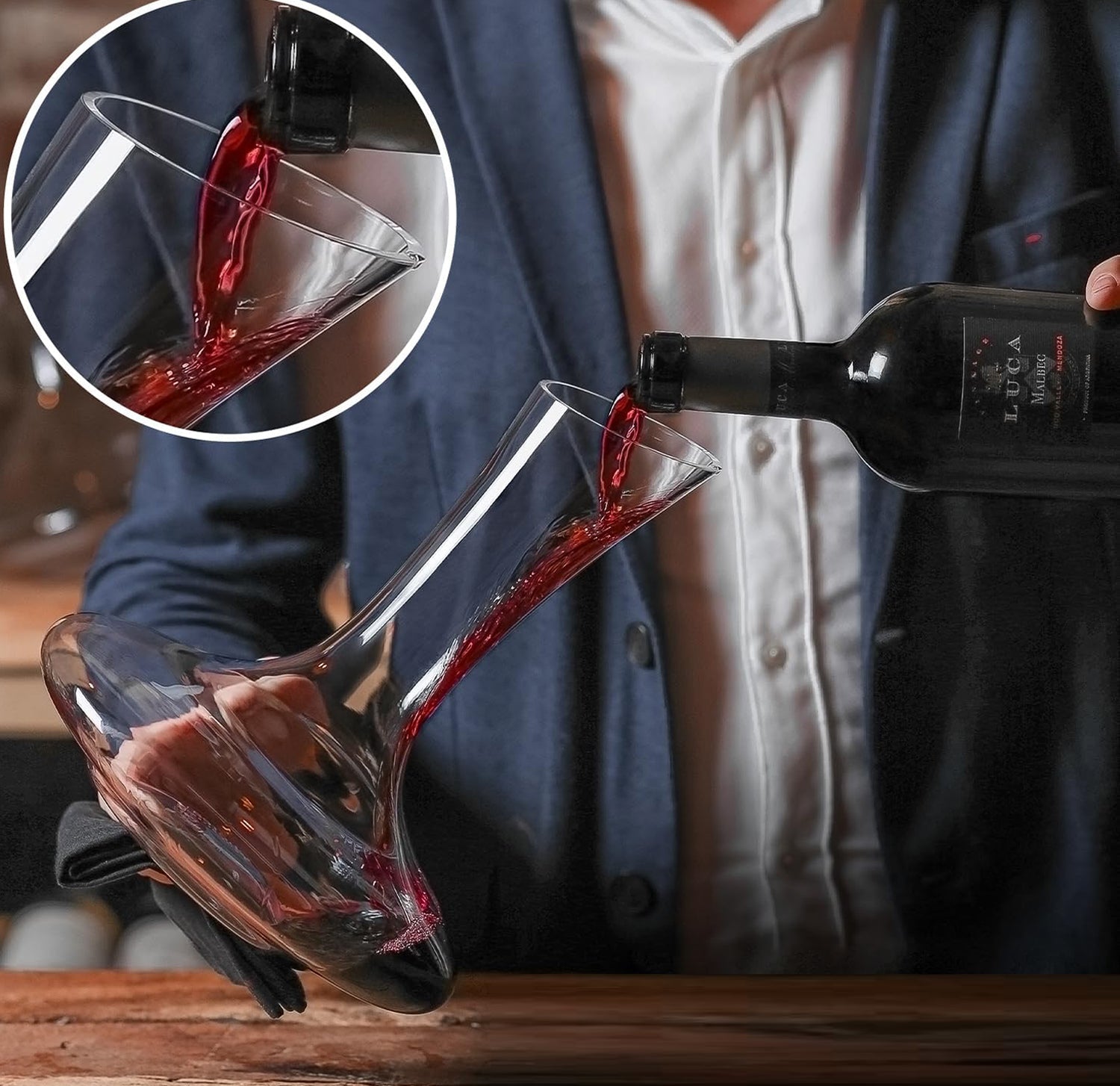 Carafe à Vin 750ml Soufflé à La Main - Wior