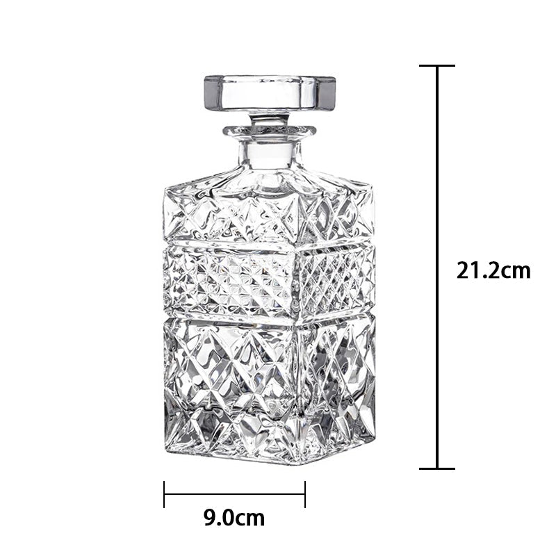 Carafe à whisky vintage en cristal taillé – Motif écossais - Wior