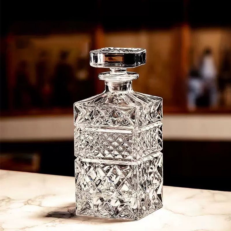 Carafe à whisky vintage en cristal taillé – Motif écossais - Wior