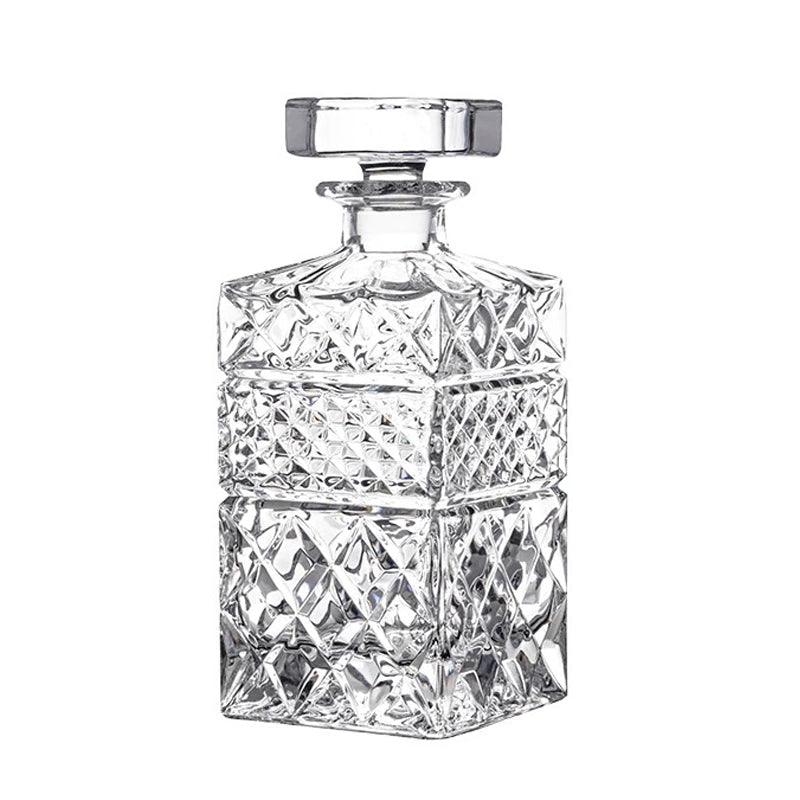 Carafe à whisky vintage en cristal taillé – Motif écossais - Wior
