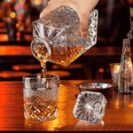 Carafe à whisky vintage en cristal taillé – Motif écossais - Wior