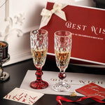 Coffret Cadeau 2 Verres à Champagne en Cristal pour Mariage, Noël - Wior
