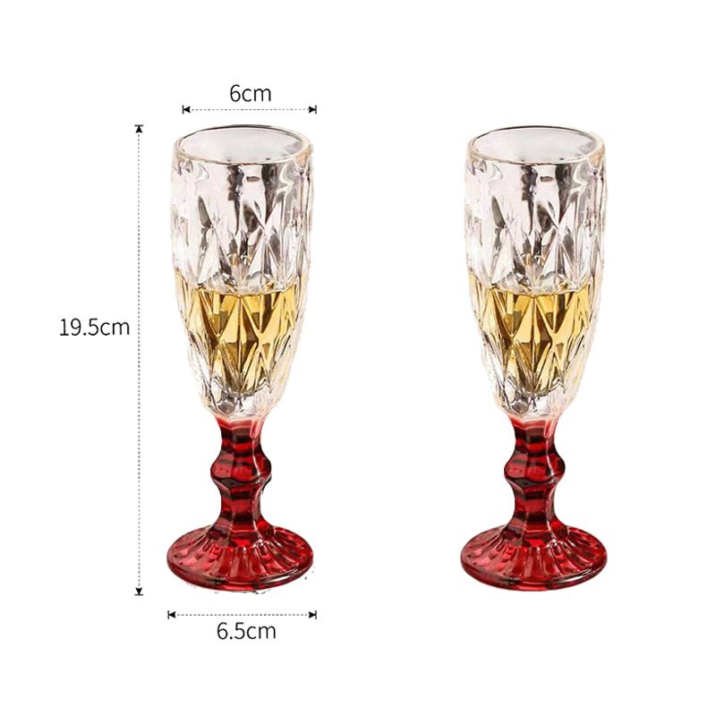 Coffret Cadeau 2 Verres à Champagne en Cristal pour Mariage, Noël - Wior