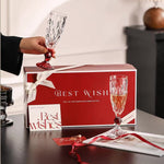 Coffret Cadeau 2 Verres à Champagne en Cristal pour Mariage, Noël - Wior