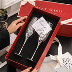 Coffret Vin 2 Verres à Vin pour Mariage, Saint-Valentin - Wior
