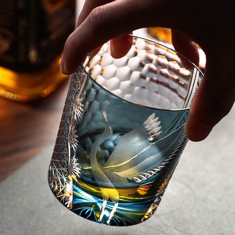 Flying Crane Verre à Whisky en Cristal Taillé à la Main - Wior