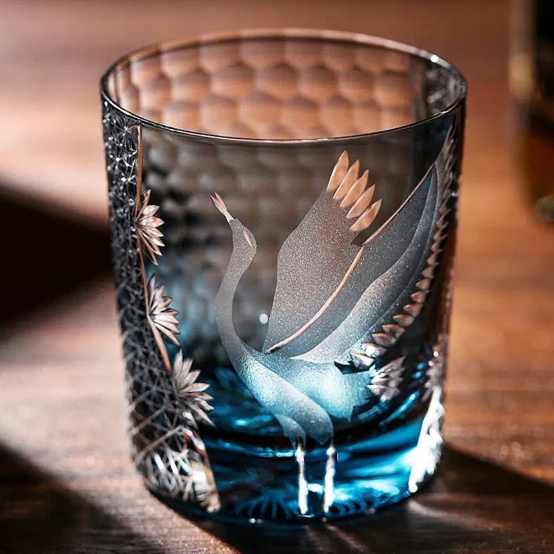 Flying Crane Verre à Whisky en Cristal Taillé à la Main - Wior
