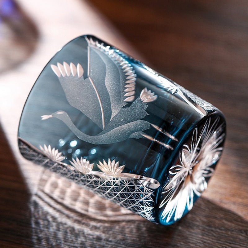 Flying Crane Verre à Whisky en Cristal Taillé à la Main - Wior