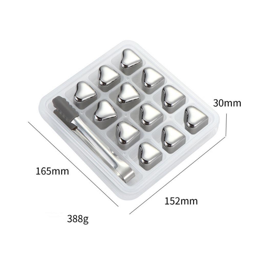 Forme de coeur Glaçons en acier inoxydable - Wior