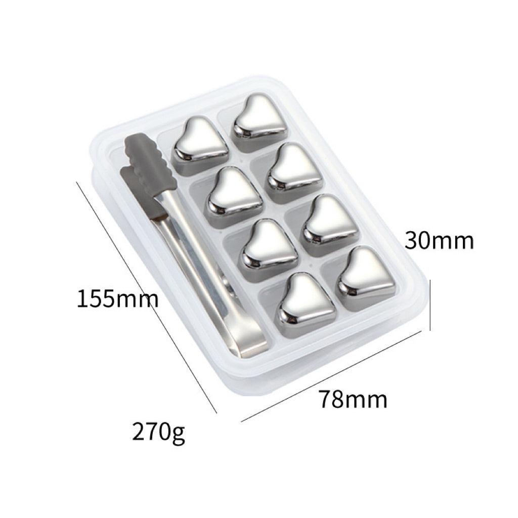 Forme de coeur Glaçons en acier inoxydable - Wior