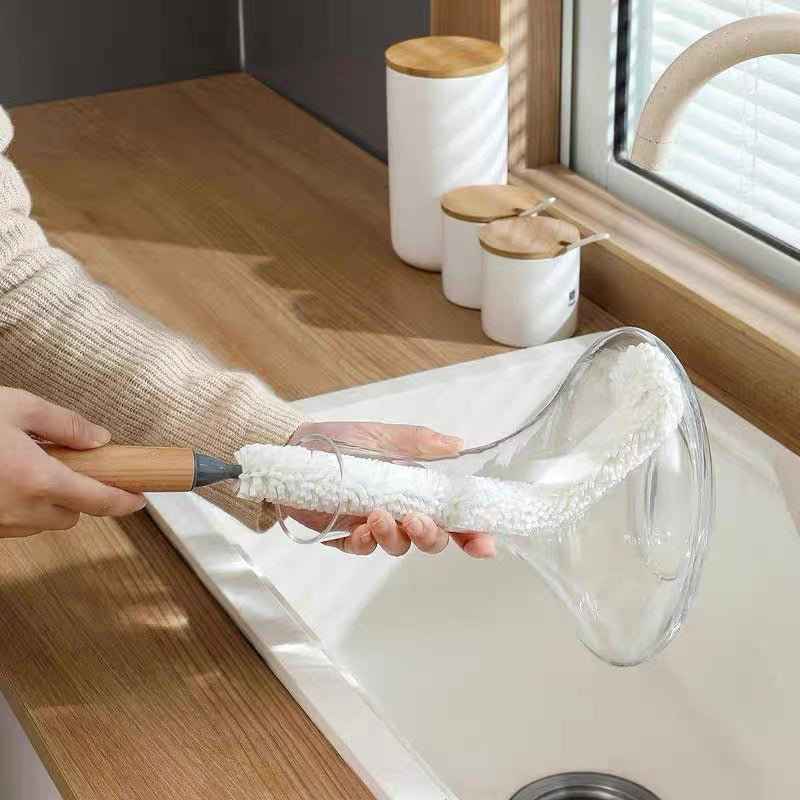 Lot de 3 brosses souples pour nettoyer carafe à décanter, verres et bouteilles