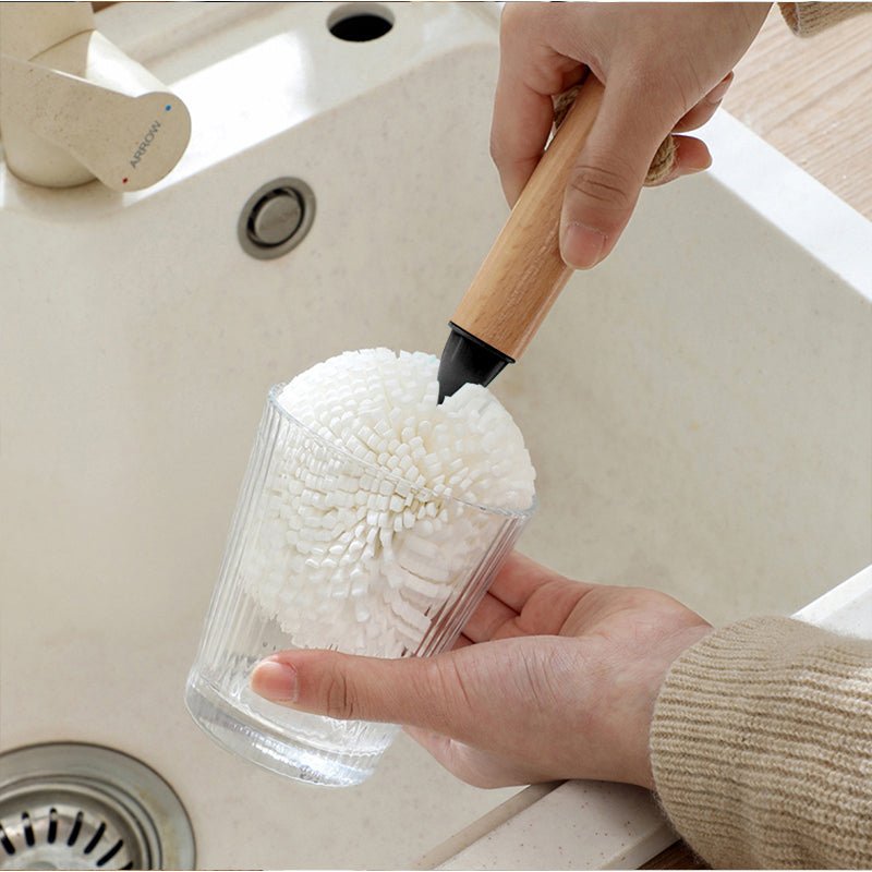 Lot de 3 Brosses Souples pour Verres à Vin, Carafes et Bouteilles - Wior