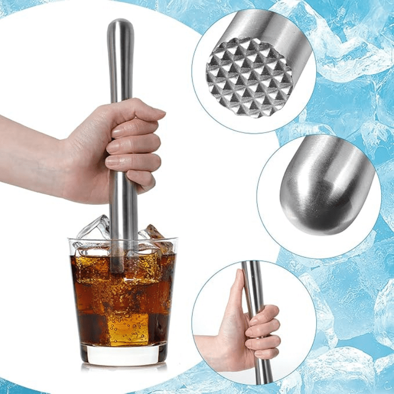 Pilon Cocktail en Acier Inoxydable Professionnel - Wior