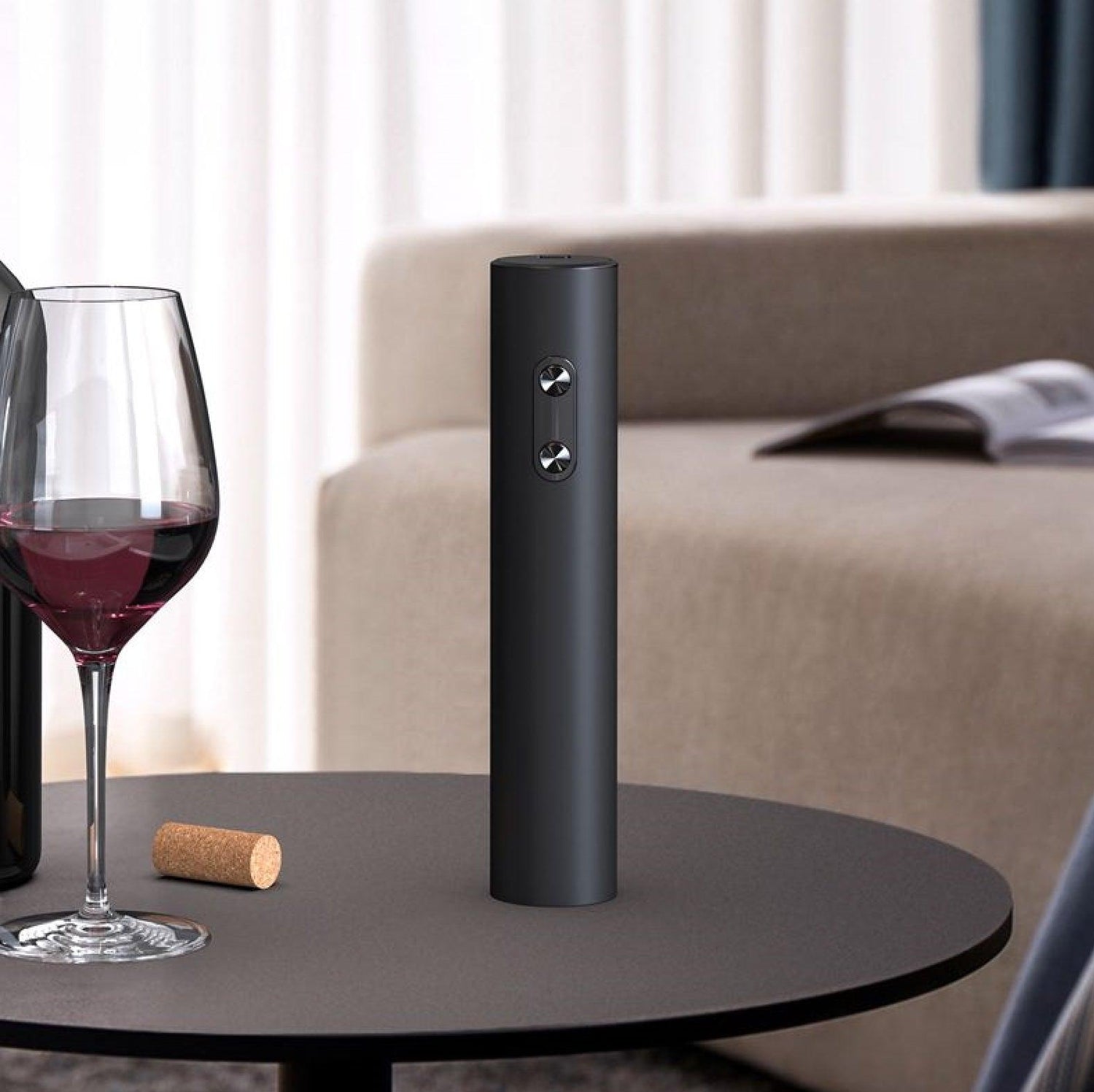 Set tire bouchon electrique 5 pièces avec coupe-capsule et bouchons à vin