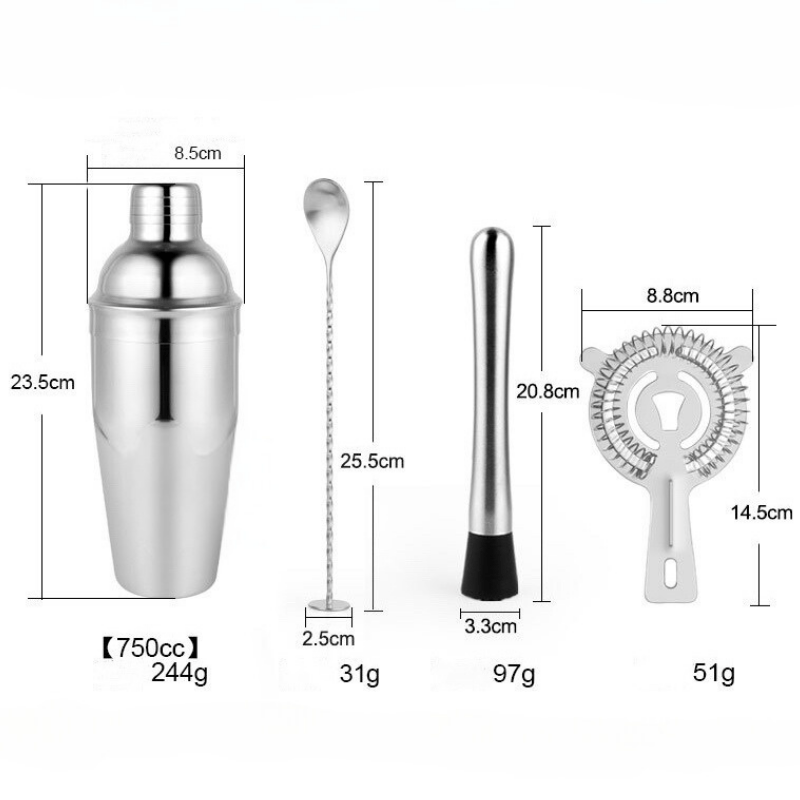 shakers à cocktail en acier inoxydable