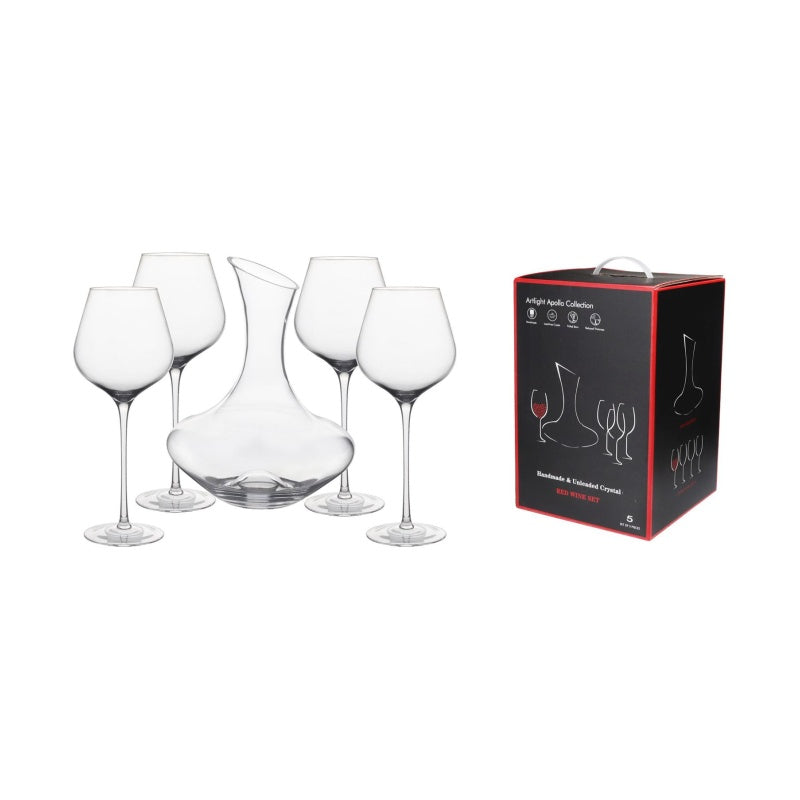 Ensemble Bourgogne avec carafe à décanter en forme de grand cygne