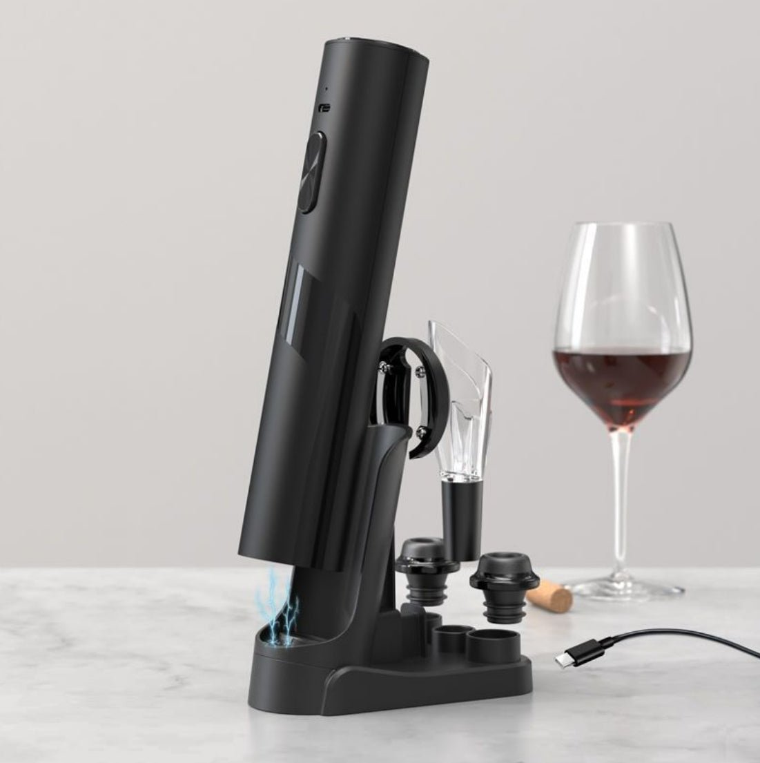 Tire Bouchon Électrique avec Base Pour Le Vin - Wior