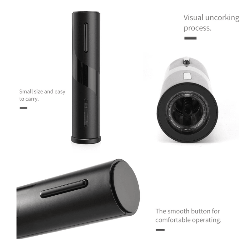 Tire-bouchon électrique pour bouteille de vin et de bière - Coupe-capsule magnétique - Wior