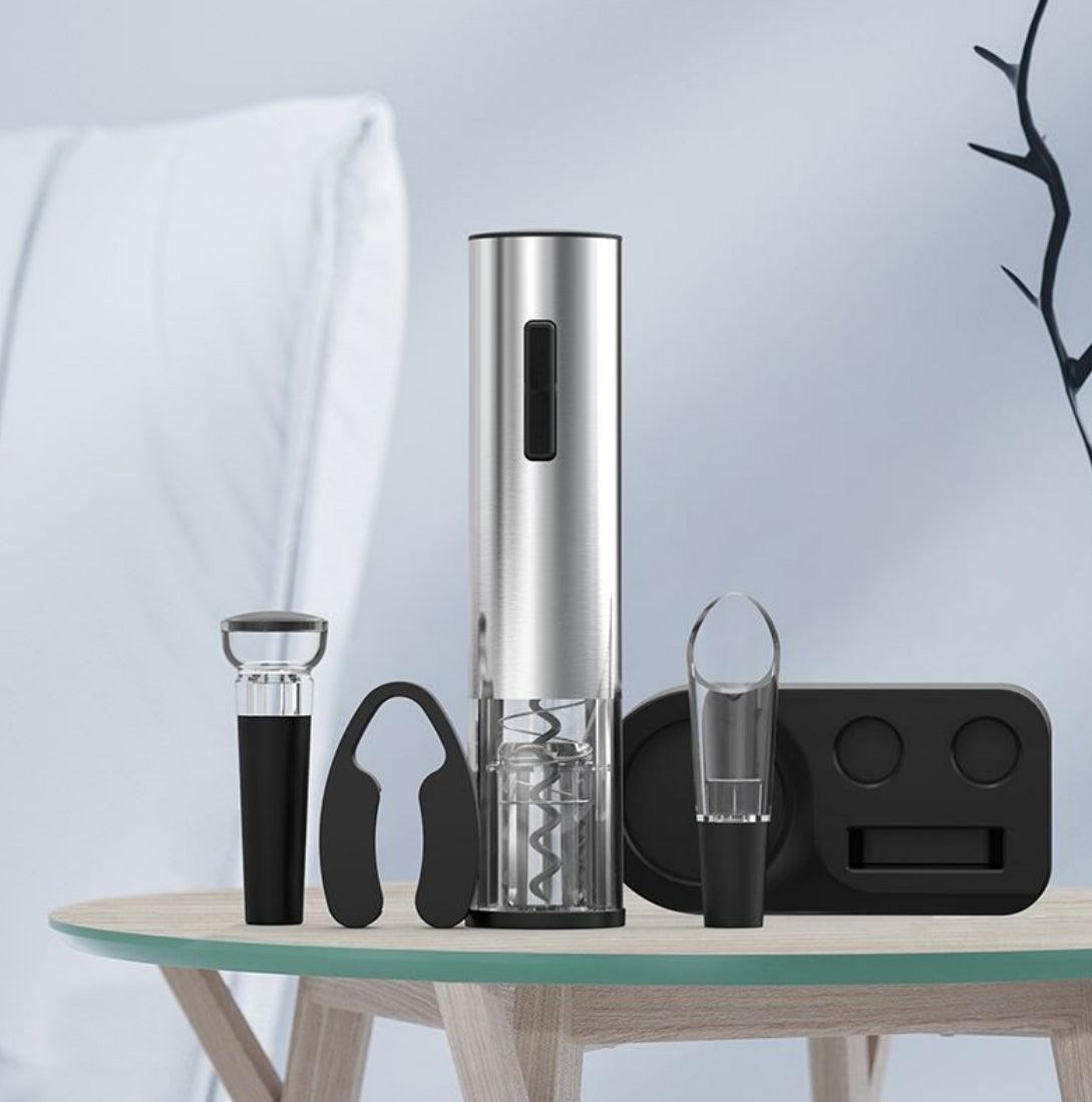 Tire-bouchon électrique Rechargeable avec Bouchon vin et Bec Verseur Vin - Wior