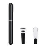 Tire-Bouchon Pompe à Air 2-en-1 avec Bouchon et Bec Verseur Vin - Wior