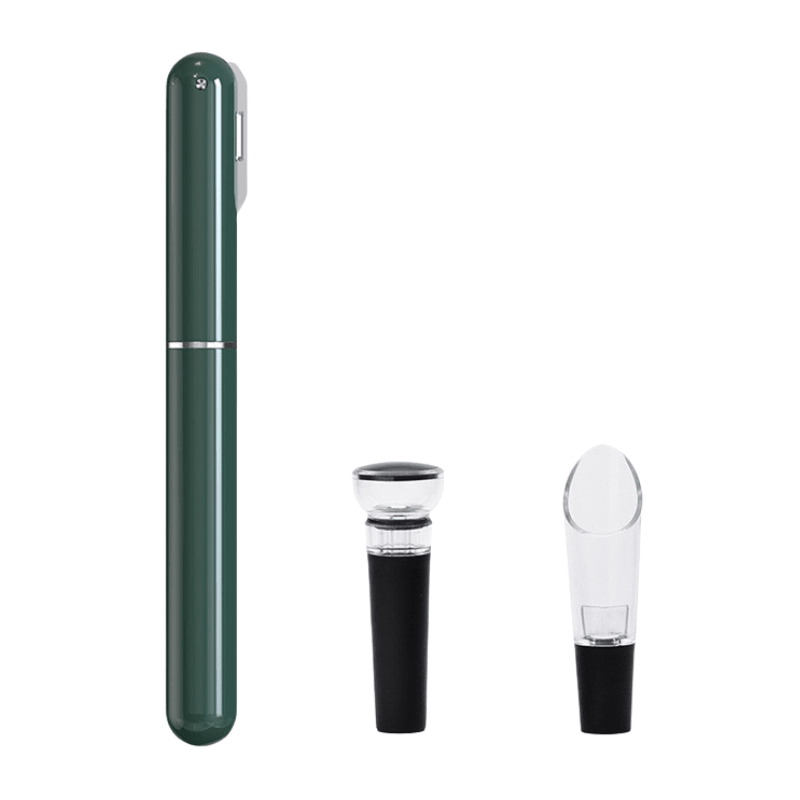 Tire-Bouchon Pompe à Air 2-en-1 avec Bouchon et Bec Verseur Vin - Wior